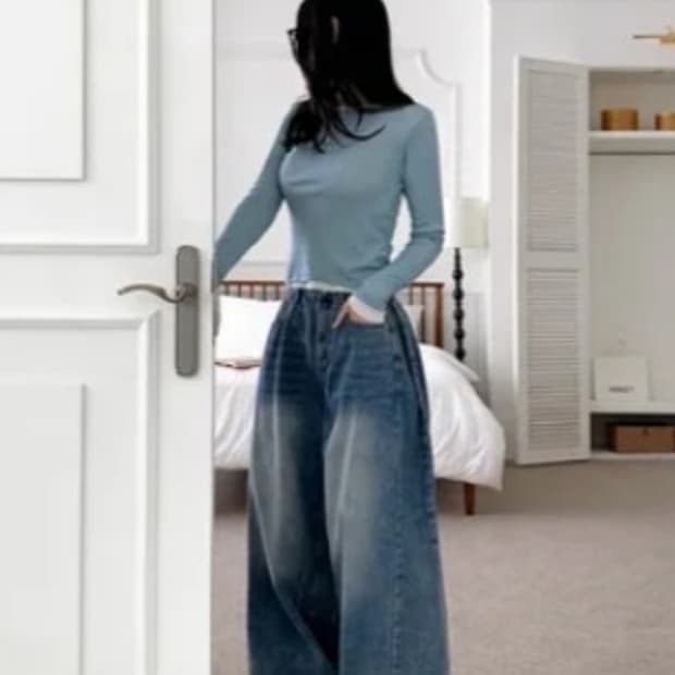 에이블리 핀턱 와이드팬츠 S