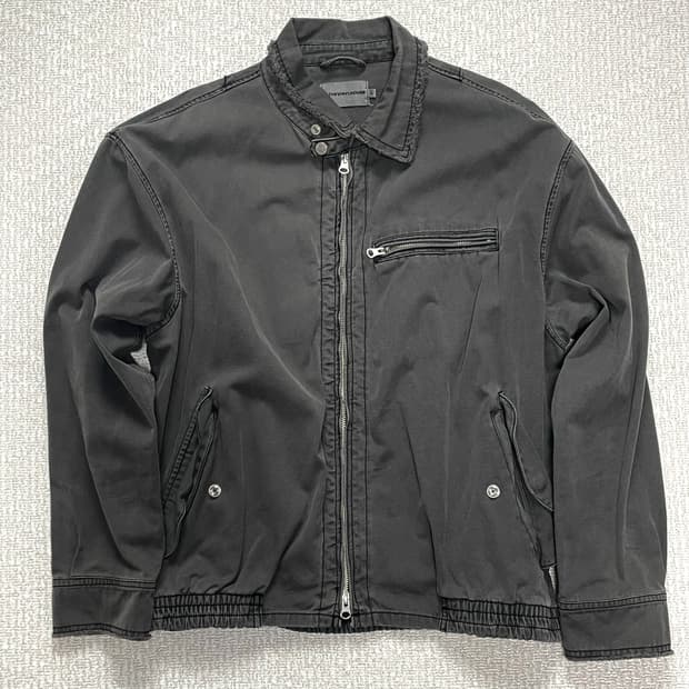 더바이닐하우스 다이드 컷오프 블루종 자켓