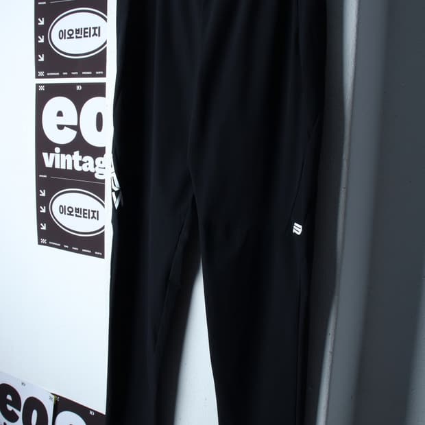 (M-L) 빈폴 트레이닝복 바지 기능성 밴딩 폴리 블랙-P10454