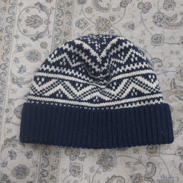 GAP 패턴 니트 비니