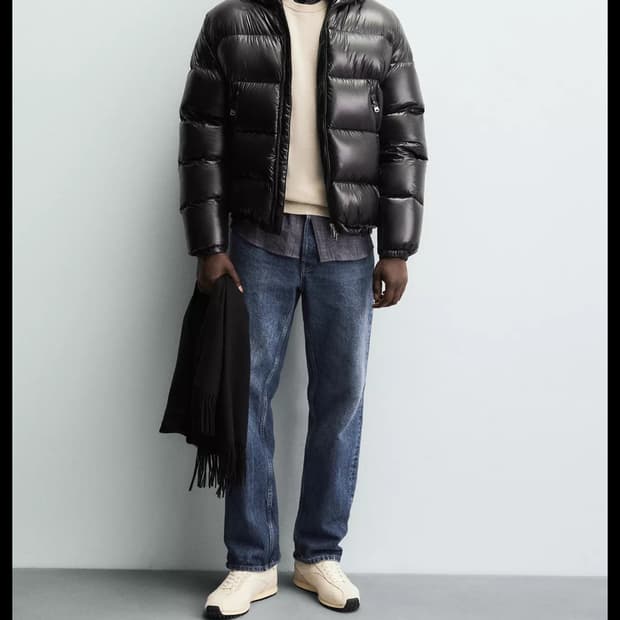 자라 유광 패딩 