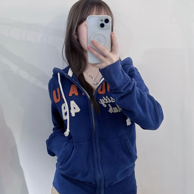 후아유 빅로고 후드집업