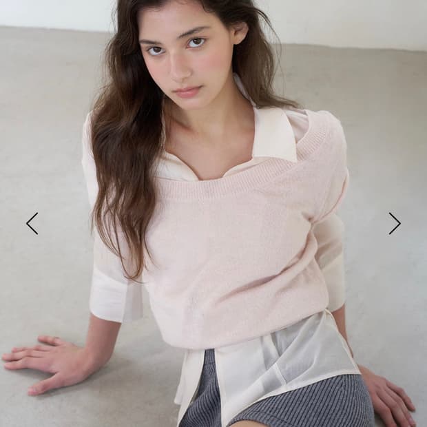 Leeds(리즈) Shu layered blouse(peach)