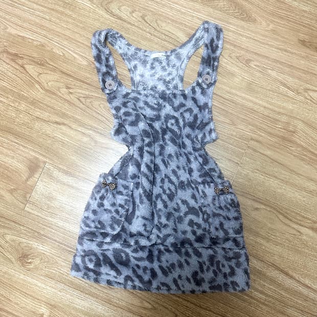 빈티지 호피 리본 레오파드 원피스 히메갸루 로걀 라떼 오네갸루 공겜여주