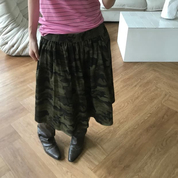 vintage military pattern skirt
