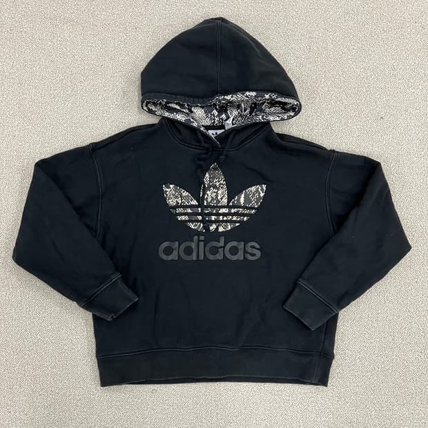 S 아디다스 오리지널로고 후드 티셔츠 0209M1