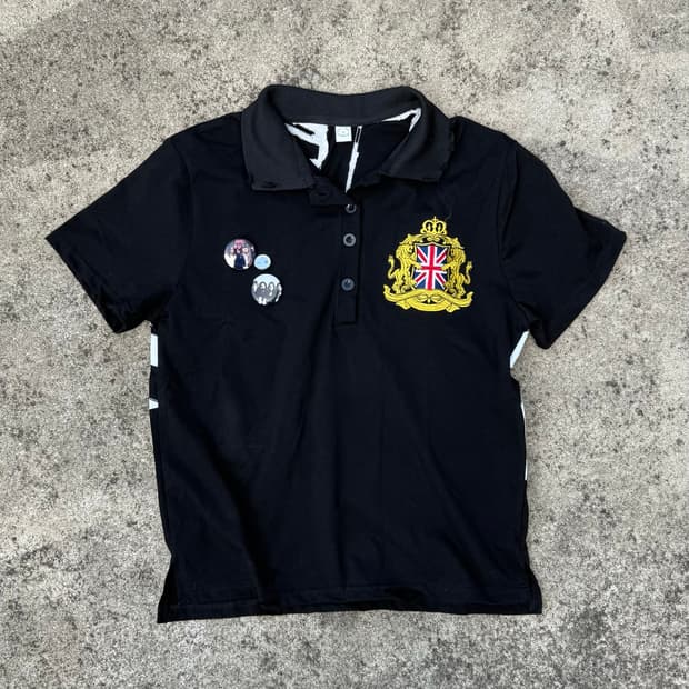 Distressed UK custom polo b.access tee
