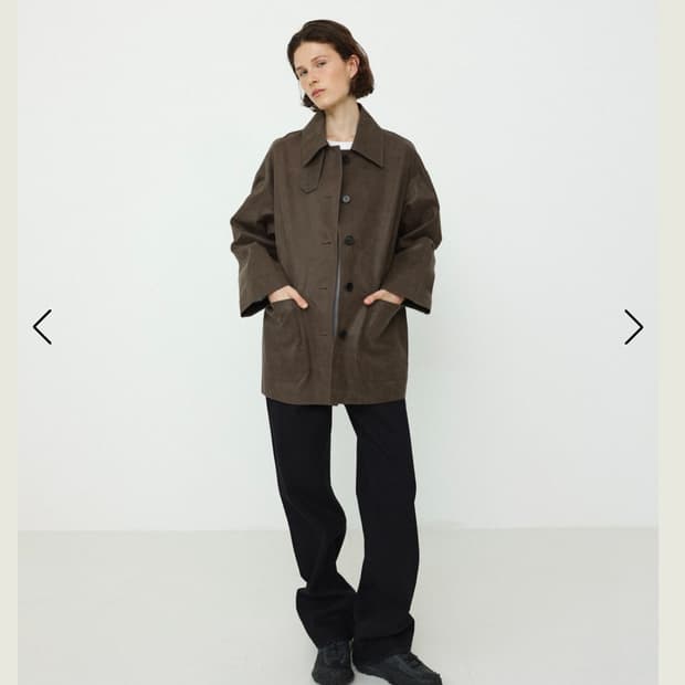 L’eau 로우 textured leather jacket