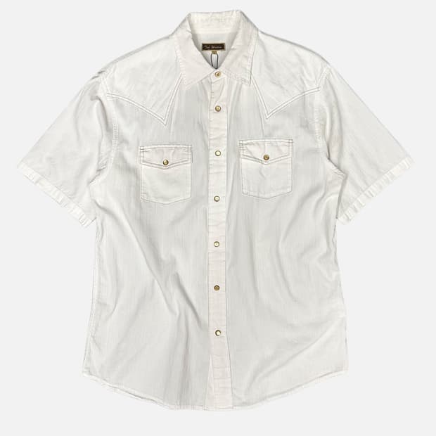 white pattern western shirt