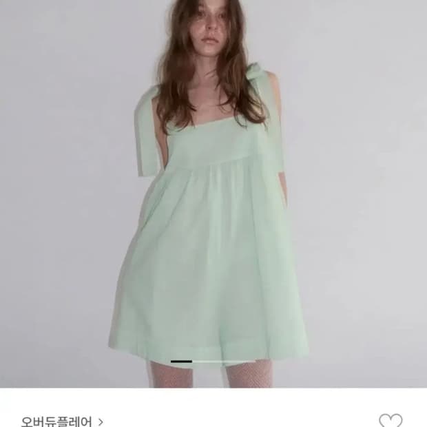 오버듀플레어 리본벌룬 점프슈트 민트
