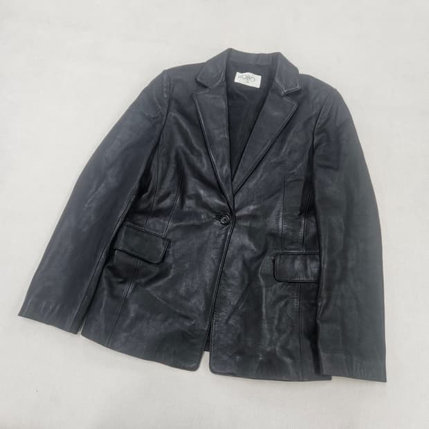 77 로보 블랙 양가죽 블레이저 0604Y