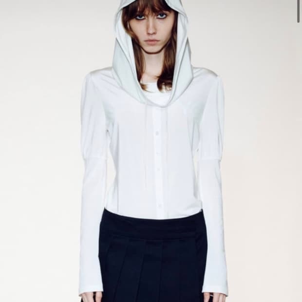 Open yy 후디드 블라우스 2size