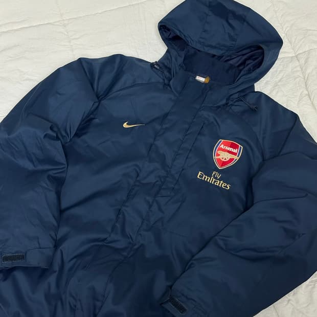07 나이키 아스날 바람막이 파카 라지 축구 유산소