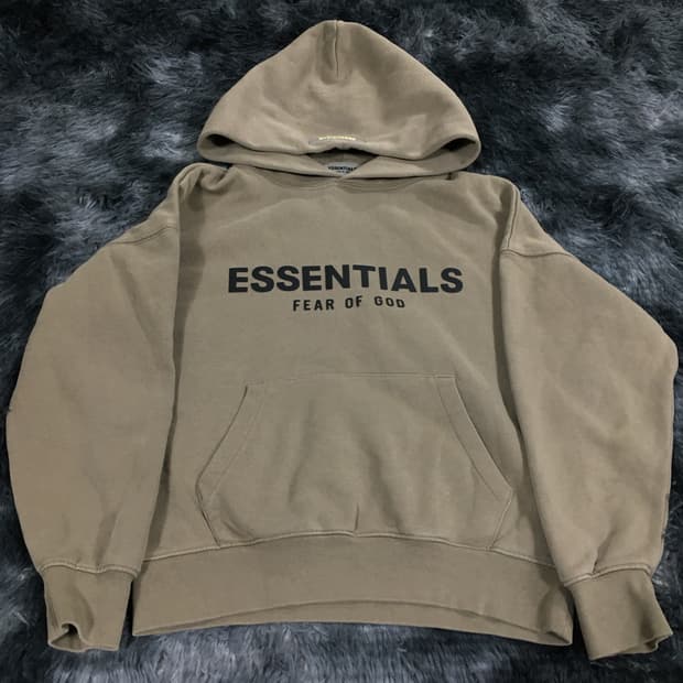 투티/0400 에센셜 후드티 카키 베이지