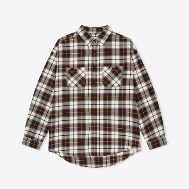 예스아이씨 Plop Check Shirt Brown
