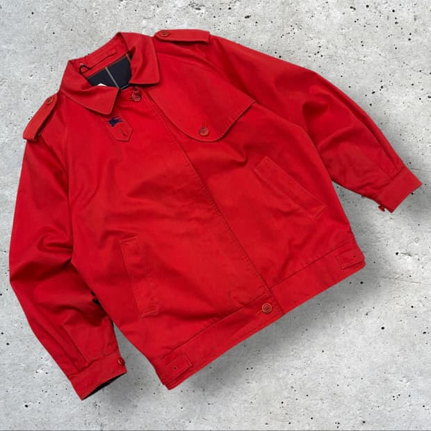 버버리 레드 Harrington 해링턴 자켓 C645