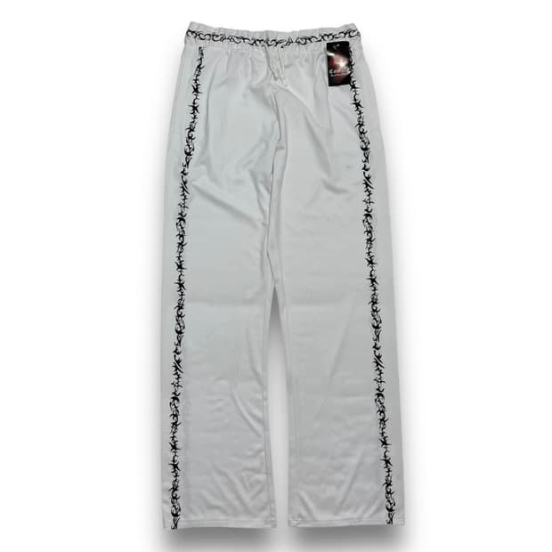 Comolo 화이트 트라이벌 가시 데드스탁 트랙팬츠