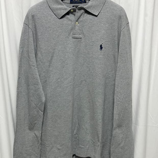 no.100 폴로 랄프로렌 긴팔 pk티셔츠 상태s급 그레이 XL