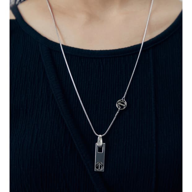 트리밍버드 더블 참 목걸이