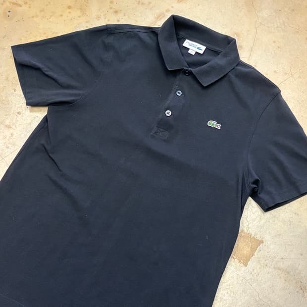 4(M) 라코스테 블랙 카라 반팔티