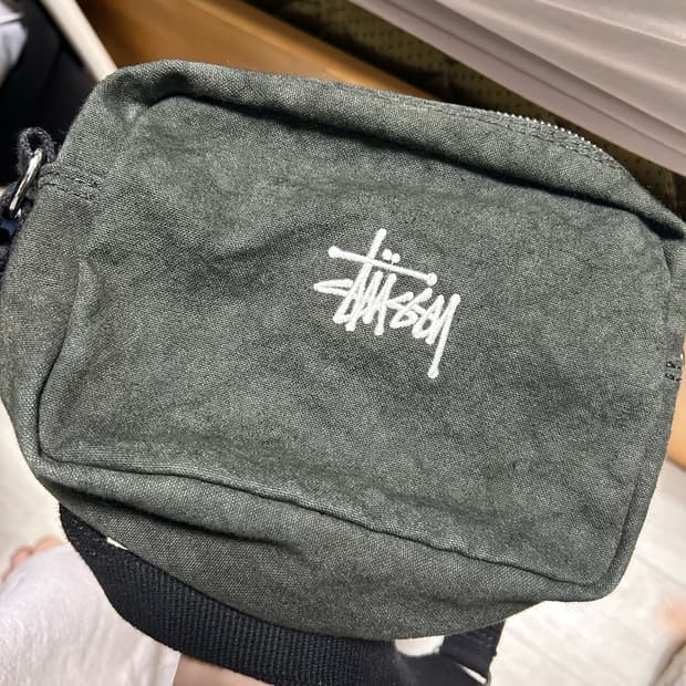 스투시 캔버스 사이드 파우치 워시드 블랙, 크로스백 미니백