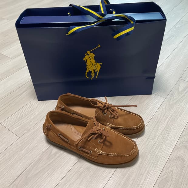 폴로랄프로렌 스웨이드 보트슈즈
