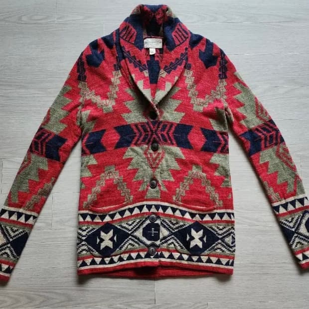 폴로 Navaho 패턴 가디건