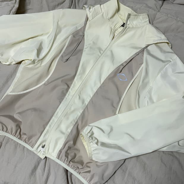 [M] 미스치프 컬러블록 윈드브레이커 아이보리
