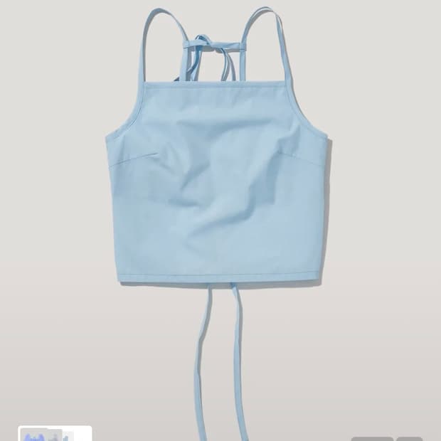 플랙-스트링 뷔스티에 셔츠 블루