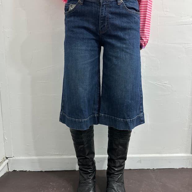 enracine denim half pants