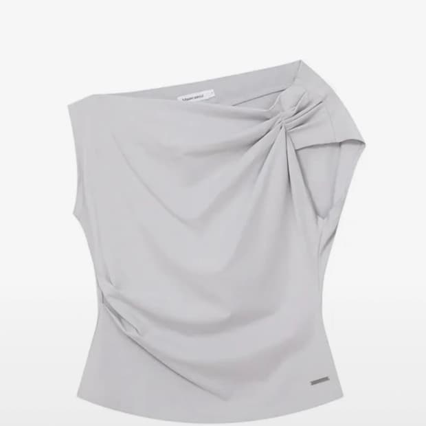 미세키 서울 Slanted sleveeless top GREY
