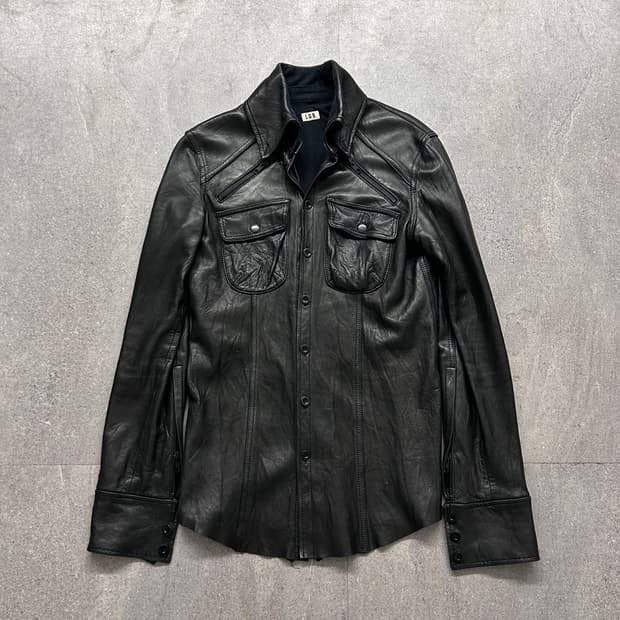 LGB Lambskin Cut Out Leather Shirts Jk