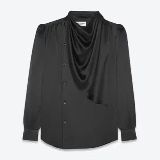 (새상품)생로랑 23SS 스카프 실크 셔츠 - 40Size