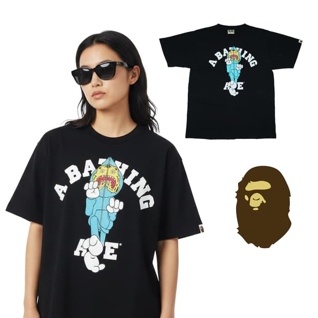 [정품]베이프 샤크 타이거 풀집 그래픽 반팔티 블랙 L