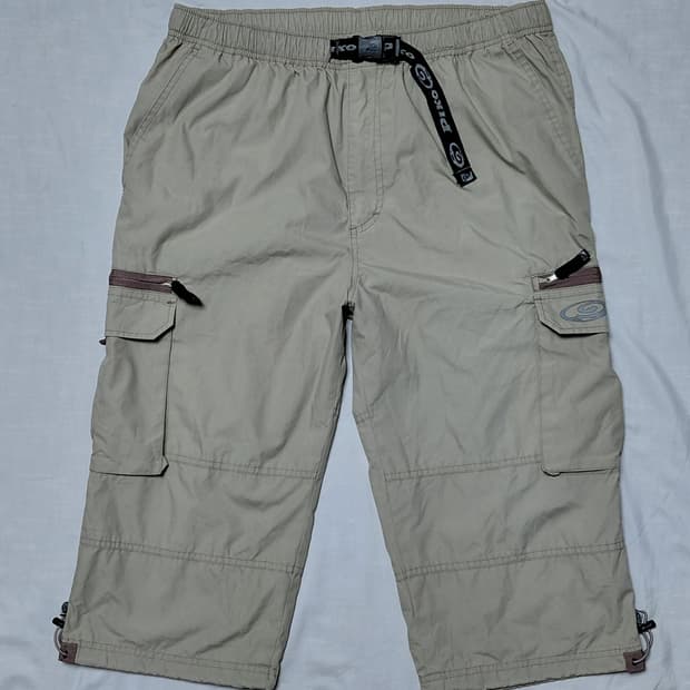 [Y2K/빈티지/L] PIKO 피코 테크니컬 7부 카고 팬츠 (베이지)