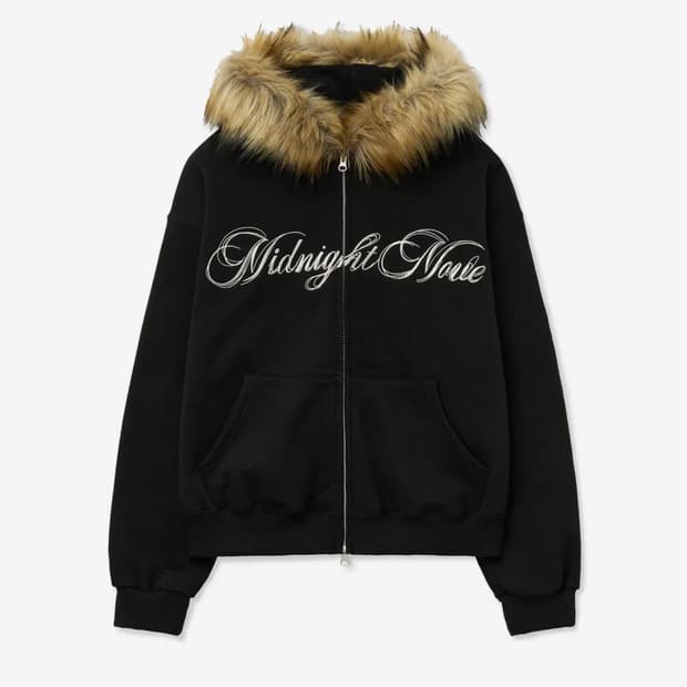 미드나잇무브 hair hood zip up [black]