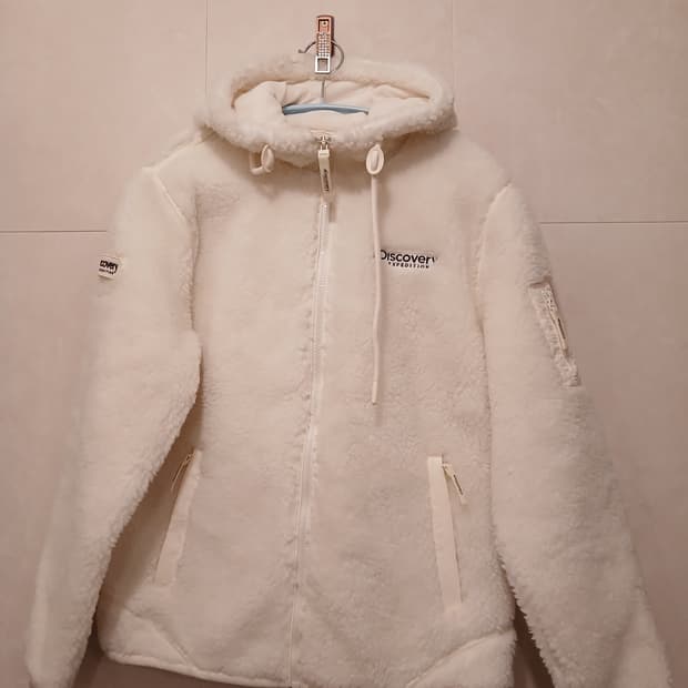 디스커버리 정품 후드 뽀글이 90 사이즈