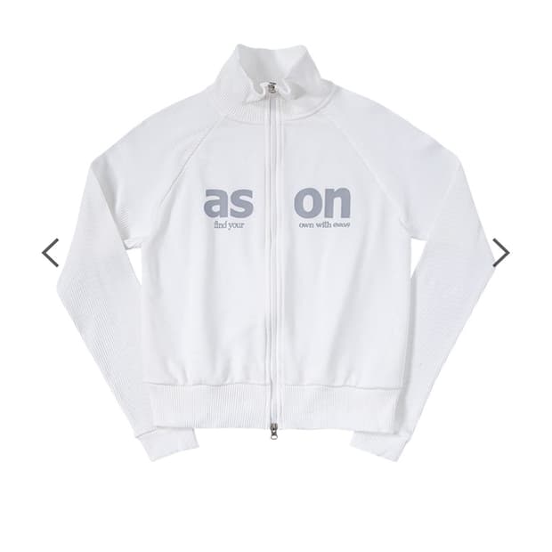 ason 애즈온 솔트 집업 화이트