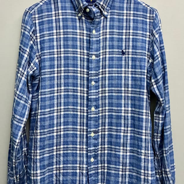 (S/97)POLO 폴로랄프로렌 마드라스 리넨 버튼다운 체크셔츠