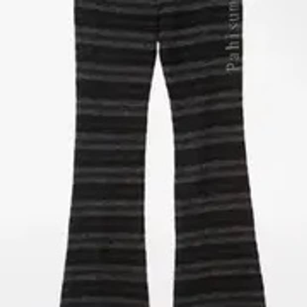 파히섬 스트라이프 밴딩 팬츠 블랙