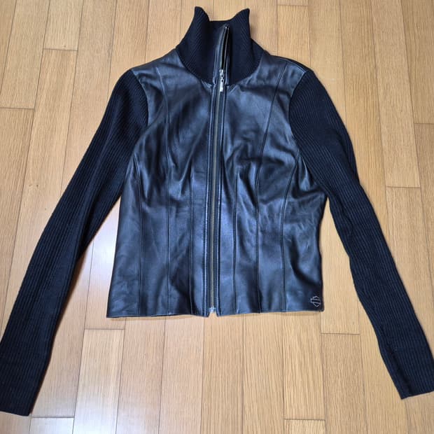 여성 할리데이비슨 가죽 코튼 니트