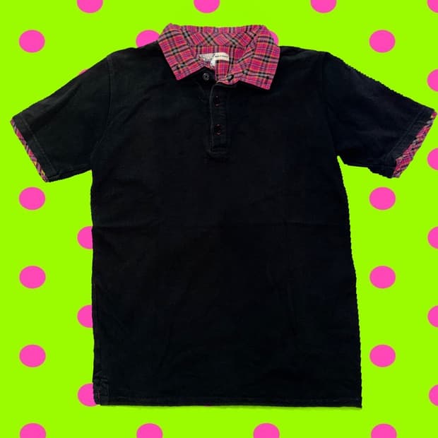 차일드매거진 핑크 체크 포인트 pk티 