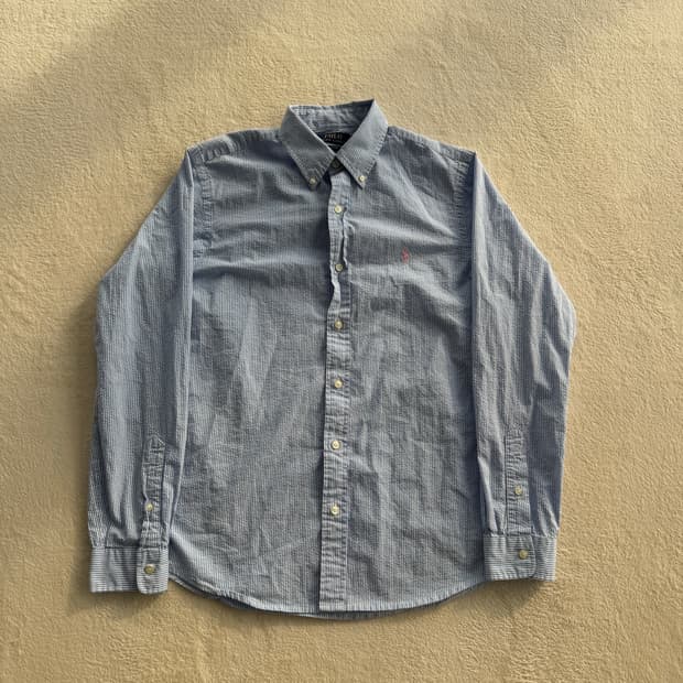 폴로 시어서커 스트리이프 셔츠