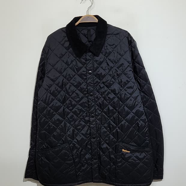 (XXL) 바버 퀼팅자켓 블랙 빅사이즈 누빔점퍼 