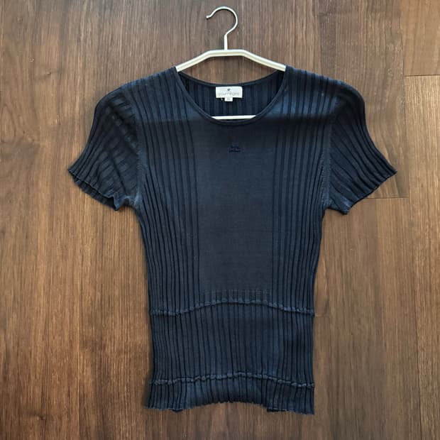 꾸레쥬 실크100 반팔티