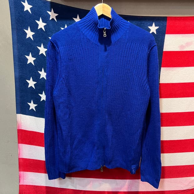 캘빈클라인 니트집업 블루