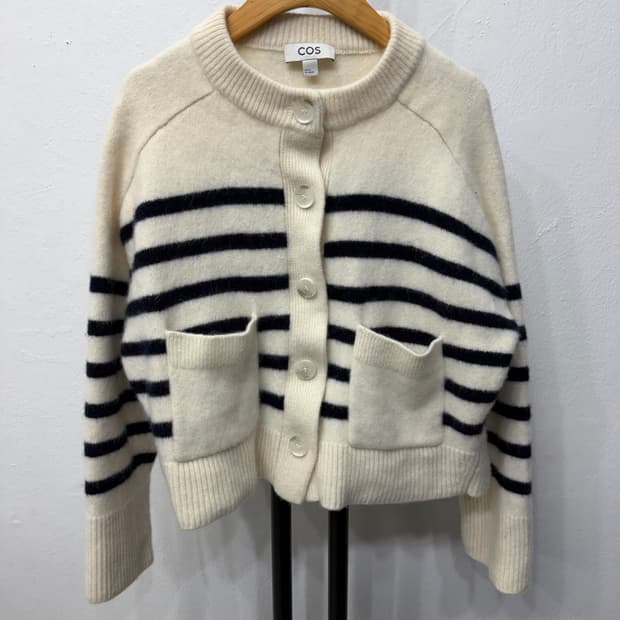 정품) COS 코스 여성 루즈핏 스트라이프 가디건 XS