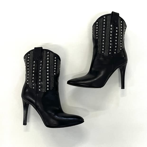 생로랑 아카이브 스터드 웨스턴 부츠
