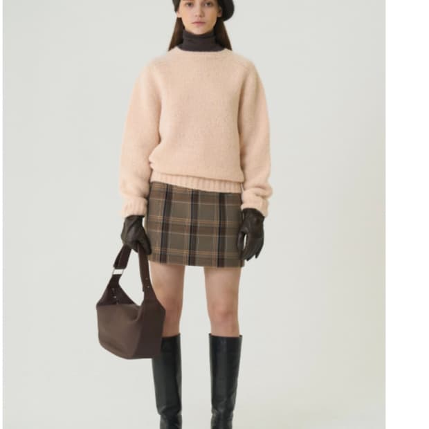 grove 그로브 체크 미니스커트