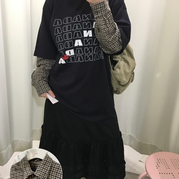 JPN 코튼 체크 셔츠
